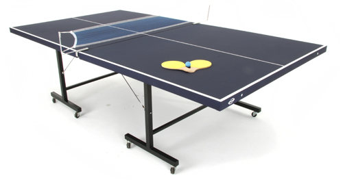 Mesa de ping-pong - interior - dobrável - sobre rodas